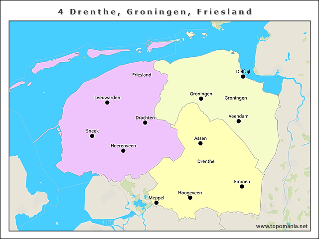 Geography 4 Drenthe Groningen Friesland Topomania Net