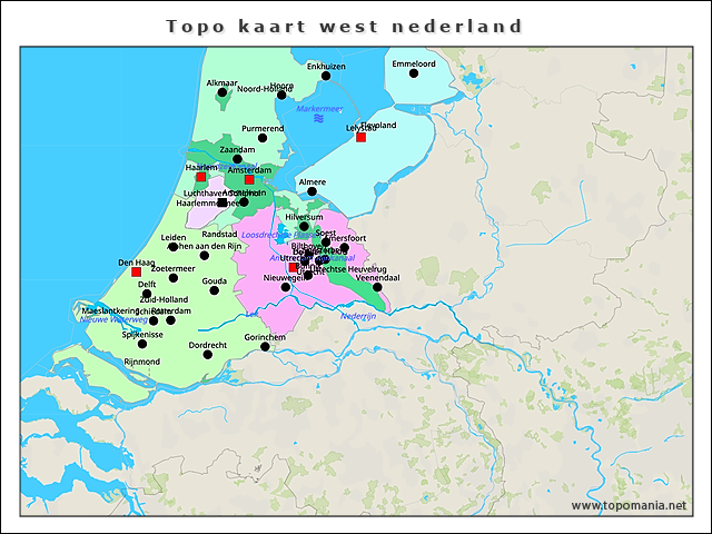 Topografie Topo Kaart West Nederland Topomania Net