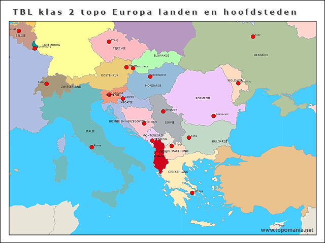 tbl-klas-2-topo-europa-landen-en-hoofdsteden
