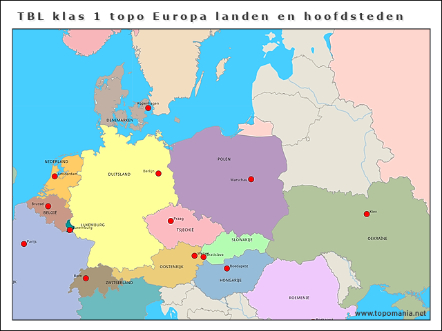 tbl-klas-1-topo-europa-landen-en-hoofdsteden