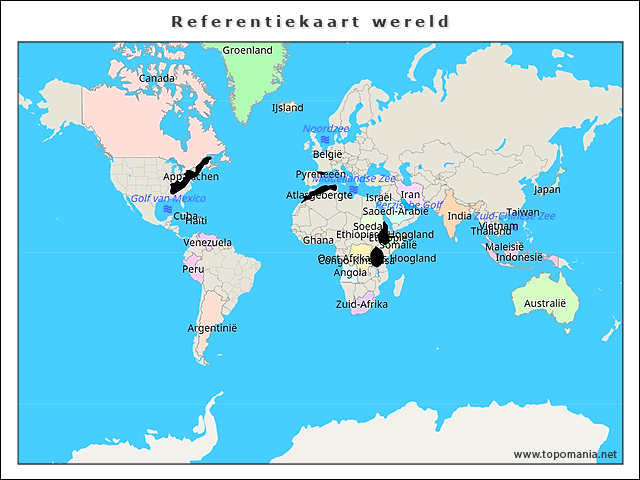 referentiekaart-wereld