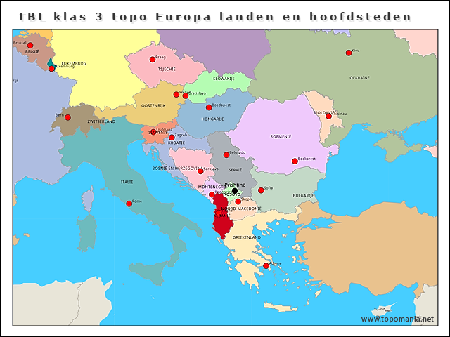 tbl-klas-3-topo-europa-landen-en-hoofdsteden