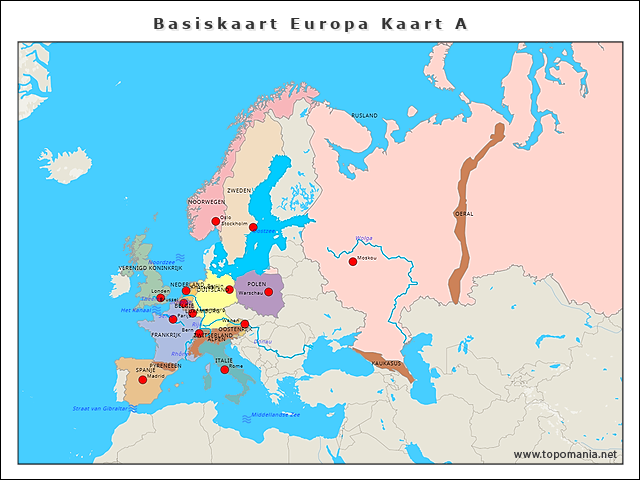 basiskaart-europa-kaart-a