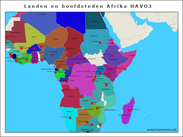 landen-en-hoofdsteden-afrika-havo3