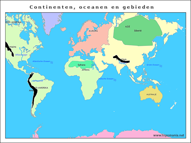 continenten-oceanen-en-gebieden