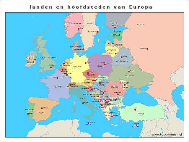 landen-en-hoofdsteden-van-europa