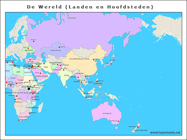 de-wereld-(landen-en-hoofdsteden)