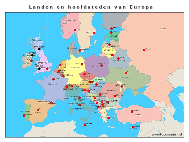 landen-en-hoofdsteden-van-europa