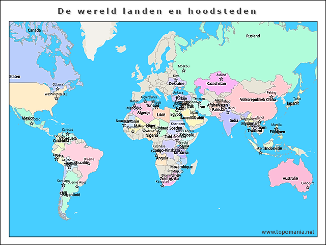 de-wereld-landen-en-hoodsteden