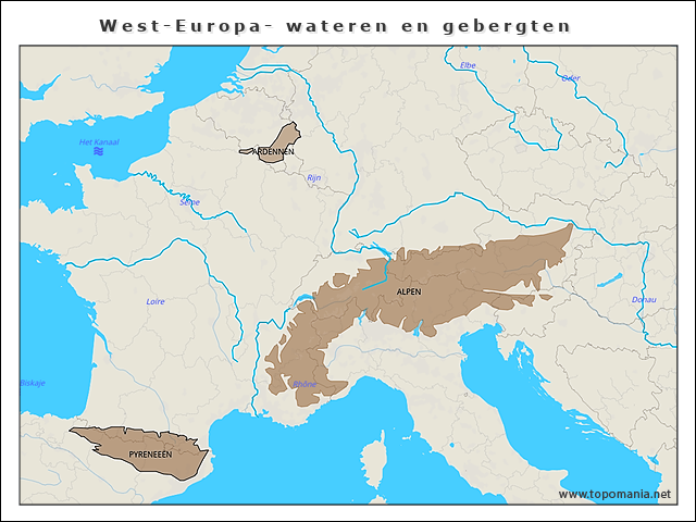 west-europa-wateren-en-gebergten