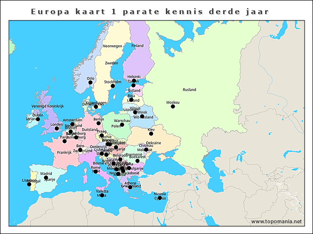 europa-kaart-1-parate-kennis-derde-jaar