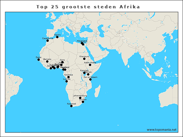 top-25-grootste-steden-afrika