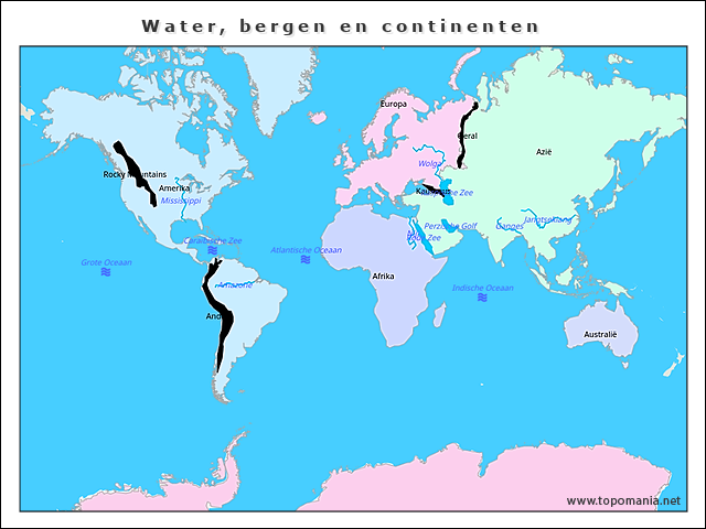 water-bergen-en-continenten
