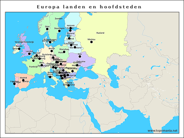 europa-landen-en-hoofdsteden