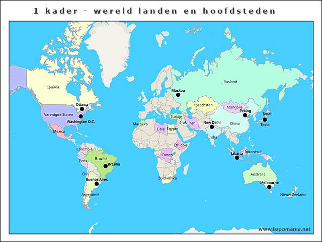 1-kader-wereld-landen-en-hoofdsteden