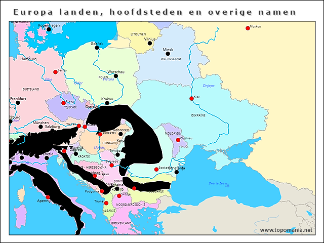 europa-landen-hoofdsteden-en-overige-namen