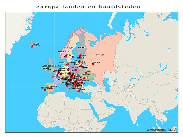 europa-landen-en-hoofdsteden-topo-2-vwo