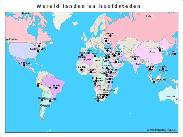 wereld-landen-en-hoofdsteden