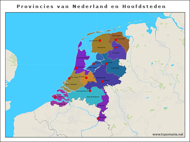 provincies-van-nederland-en-hoofdsteden