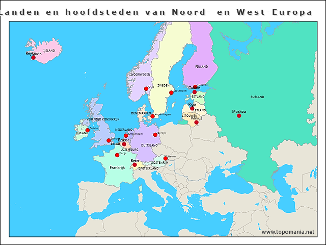 landen-en-hoofdsteden-van-noord-en-west-europa