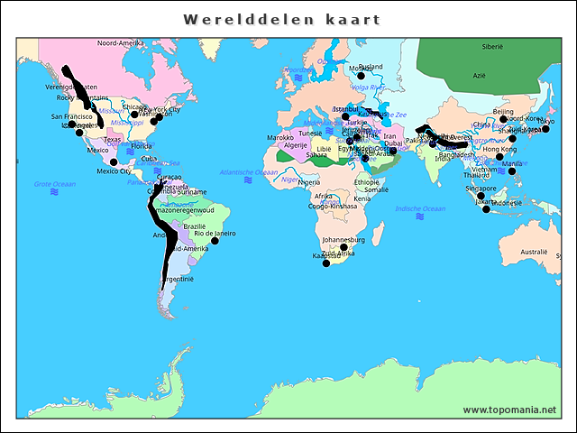 werelddelen-kaart