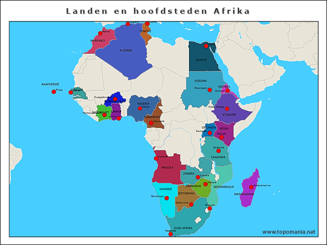 landen-en-hoofdsteden-afrika