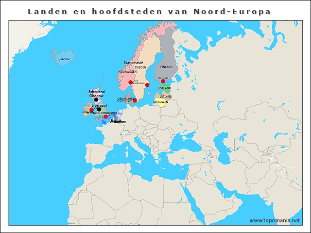 landen-en-hoofdsteden-van-noord-europa