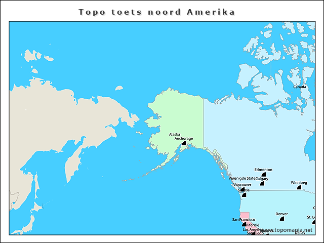 topo-toets-noord-amerika-steden-en-gebieden