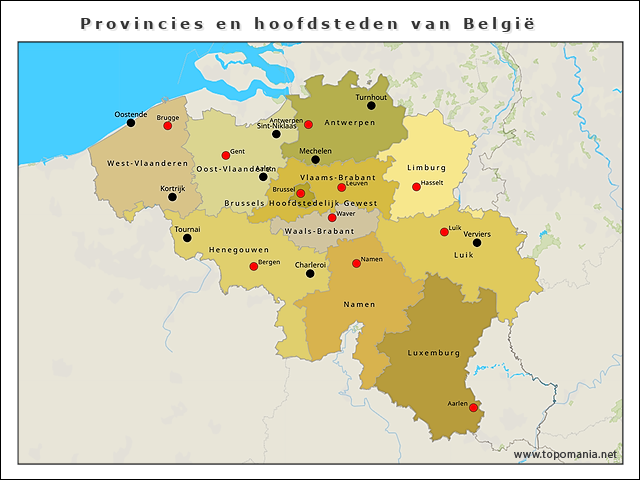 provincies-en-hoofdsteden-van-belgie