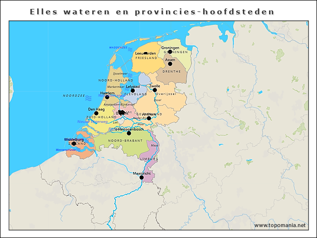 elles-wateren-en-provincies-hoofdsteden