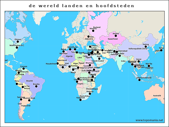 de-wereld-landen-en-hoofdsteden