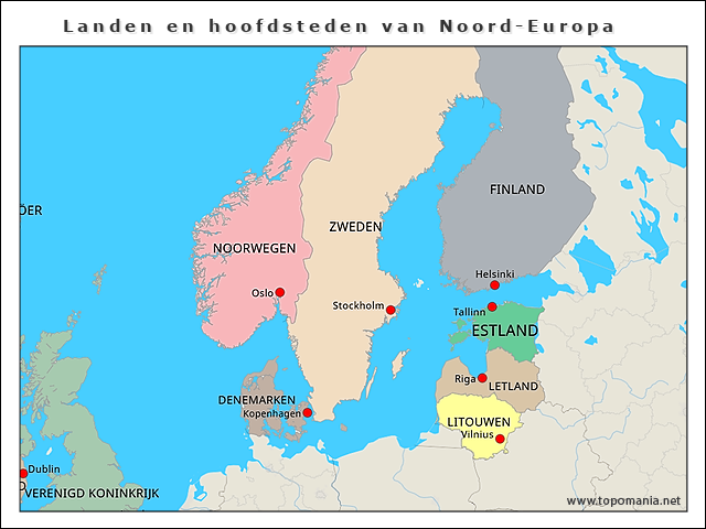 landen-en-hoofdsteden-van-noord-europa