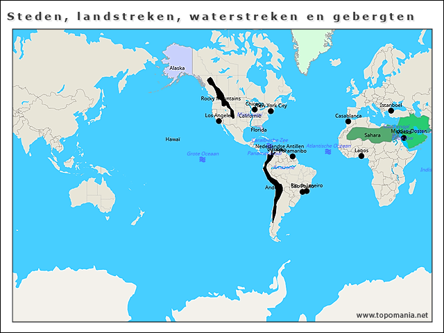 steden-landstreken-waterstreken-en-gebergten