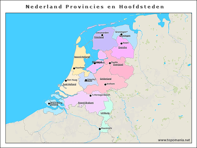 nederland-provincies-en-hoofdsteden