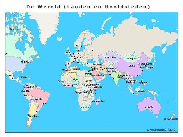de-wereld-(landen-en-hoofdsteden)