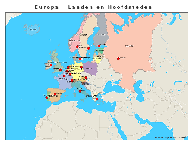 europa-landen-en-hoofdsteden