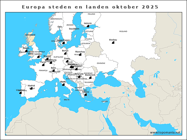 europa-steden-en-landen-oktober-2025