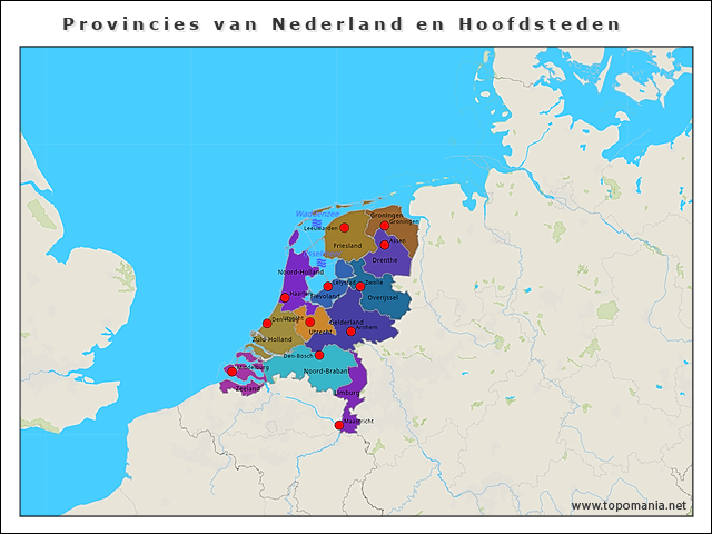 provincies-van-nederland-en-hoofdsteden