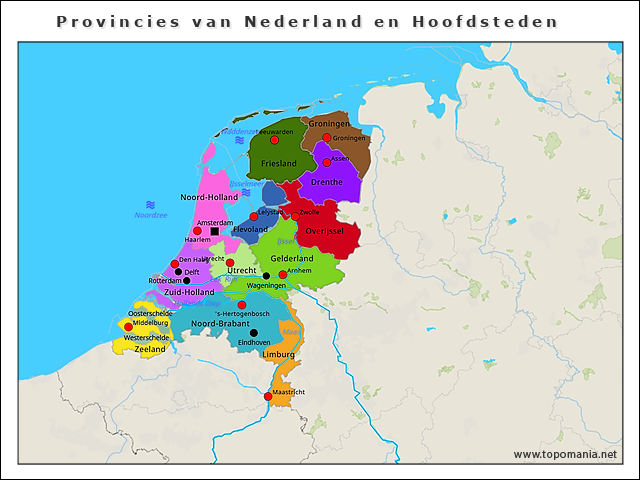 provincies-van-nederland-en-hoofdsteden