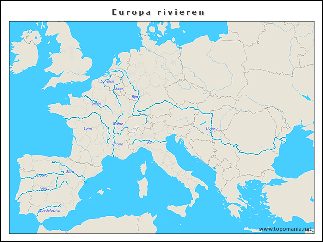 europa-rivieren-klaskaart