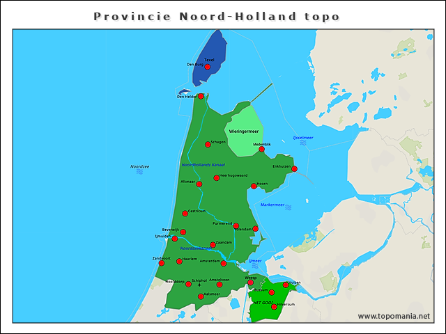 provincie-noord-holland-topo