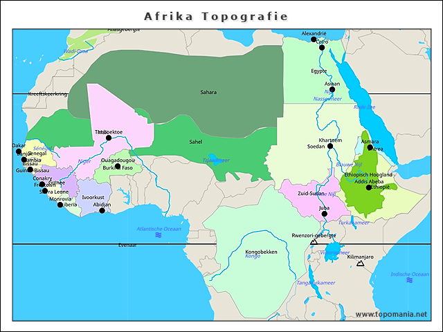 afrika-topografie