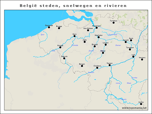 belgie-steden-en-rivieren