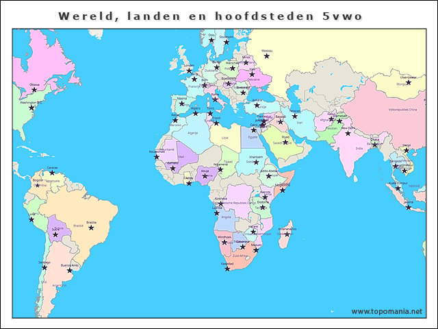 wereld-landen-en-hoofdsteden-5vwo