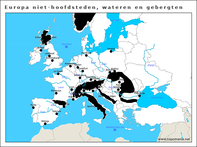 europa-niet-hoofdsteden-wateren-en-gebergten