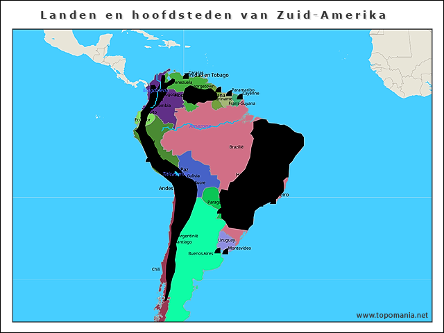 landen-en-hoofdsteden-van-zuid-amerika