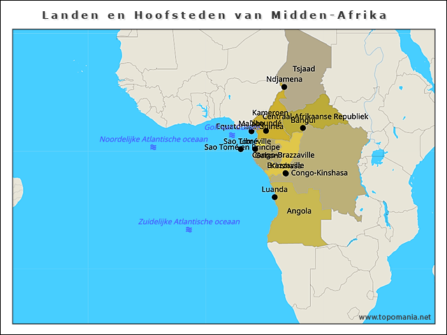landen-en-hoofsteden-van-midden-afrika