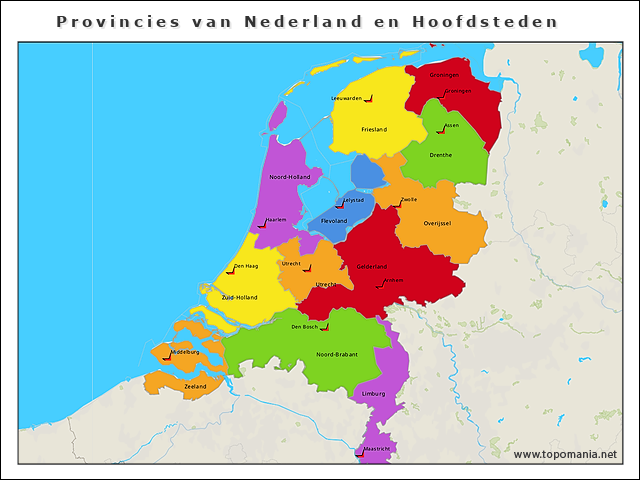 provincies-van-nederland-en-hoofdsteden