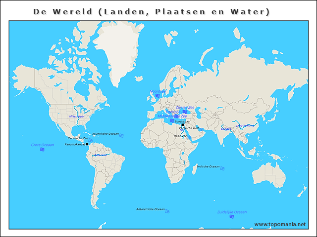de-wereld-(landen-plaatsen-en-water)