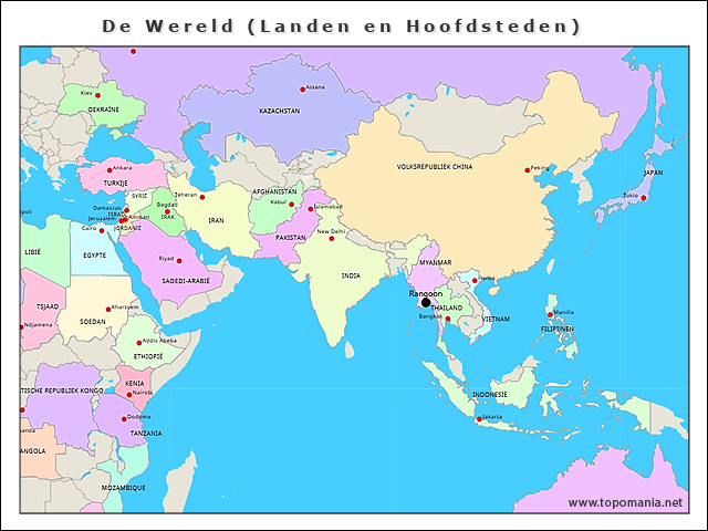 de-wereld-(landen-en-hoofdsteden)